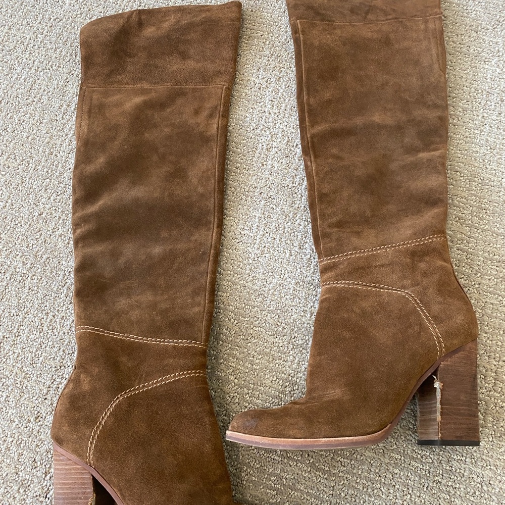 Dolce Vita Women's Brown Suede Knee-High Boots